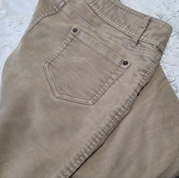 ​VTG BUM Equipment Tan Corduroy Pants Mid Rise Bootcut Y2k Coastal Grandma Sz 8 - Picture 7 of 13